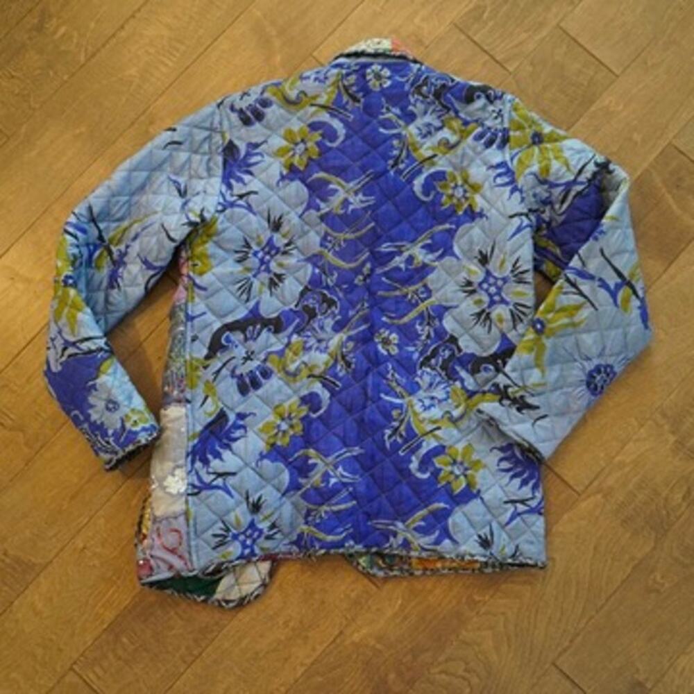 C:Eed Silk Patchwork Colorful Reversible Quilted … - image 8